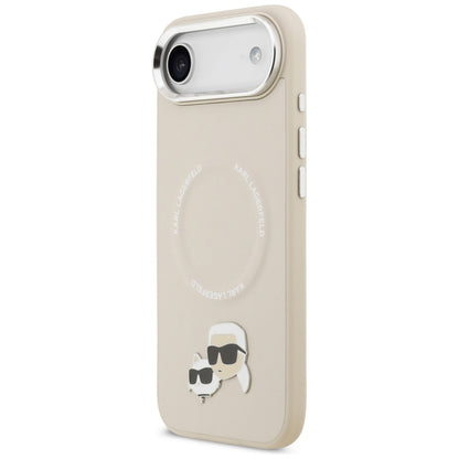 Capa MagSafe para Apple iPhone 17 Air, Karl Lagerfeld, Karl & Choupette Pins, Bege