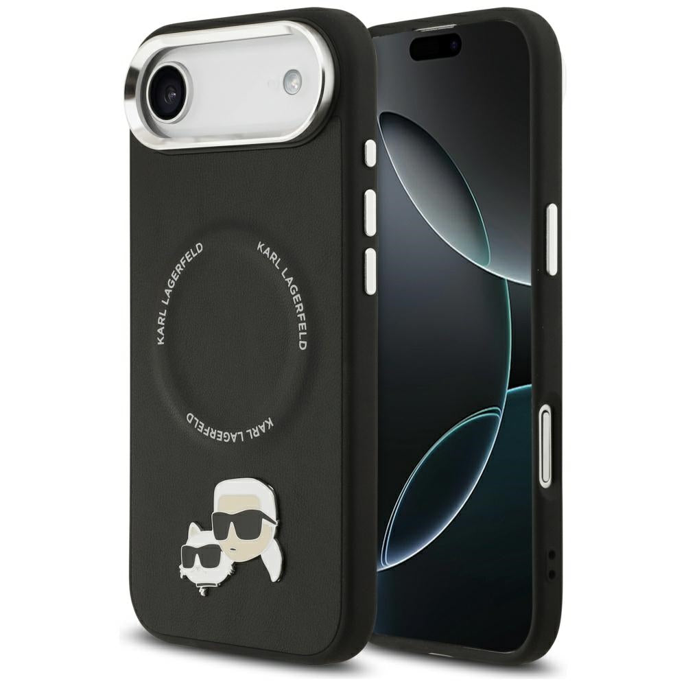MagSafe Case for Apple iPhone 17 Air, Karl Lagerfeld, Karl & Choupette Pins, Black