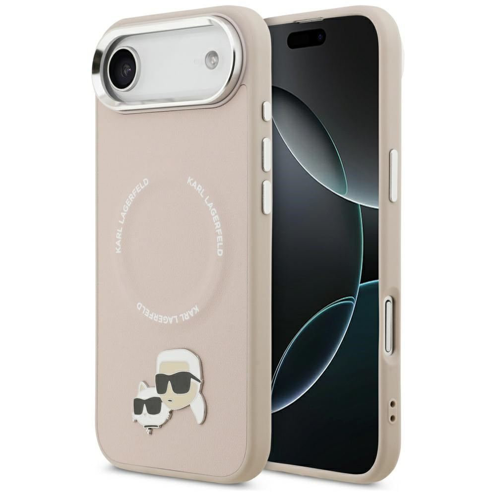 Capa MagSafe para Apple iPhone 17 Air, Karl Lagerfeld, Karl & Choupette Pins, Rosa