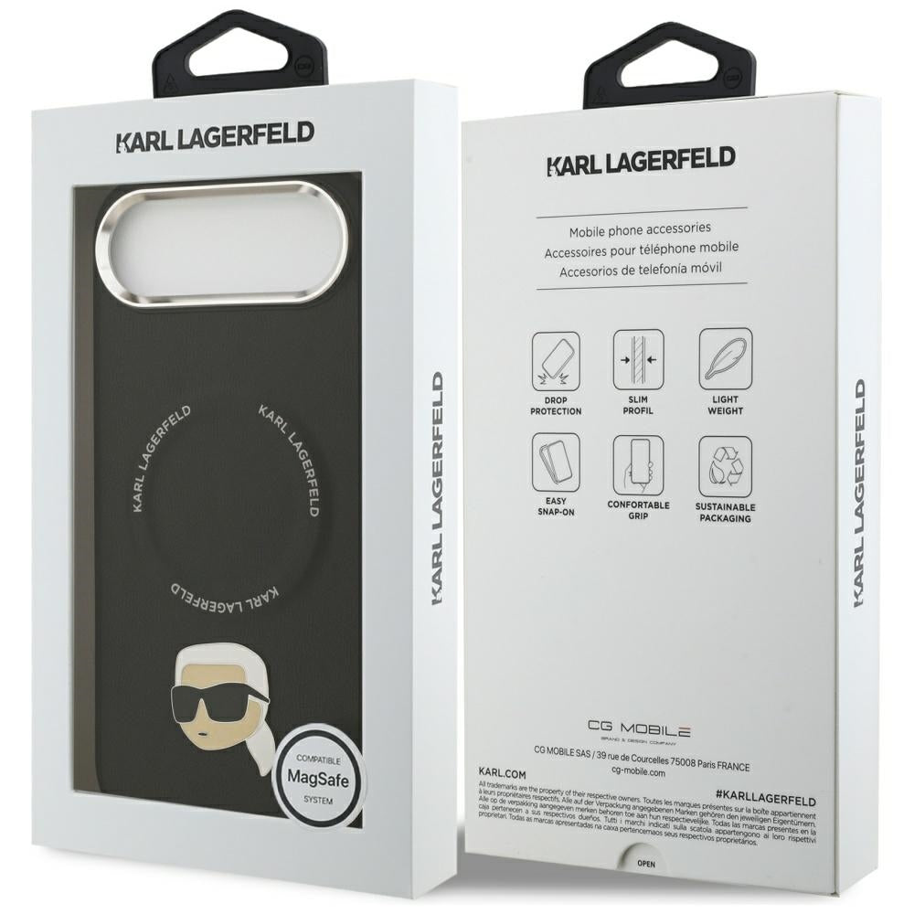 Capa MagSafe para Apple iPhone 17 Air, Karl Lagerfeld, Karl Pin, Preta