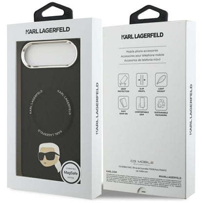 Capa MagSafe para Apple iPhone 17 Air, Karl Lagerfeld, Karl Pin, Preta