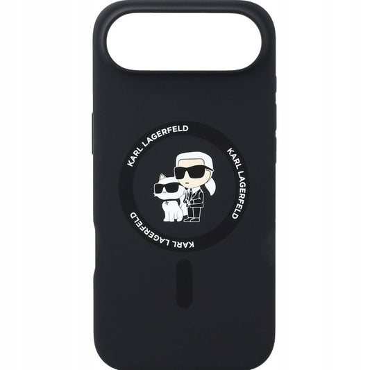 Capa MagSafe para Apple iPhone 17 Air, Karl Lagerfeld, Ring Karl & Choupette, Preta