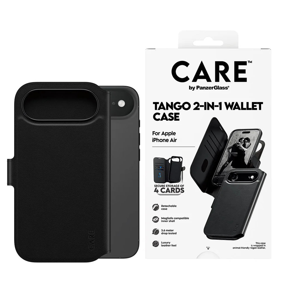 Capa MagSafe para Apple iPhone 17 Air, PanzerGlass, Care Feature Tango Two-in-One, Preta