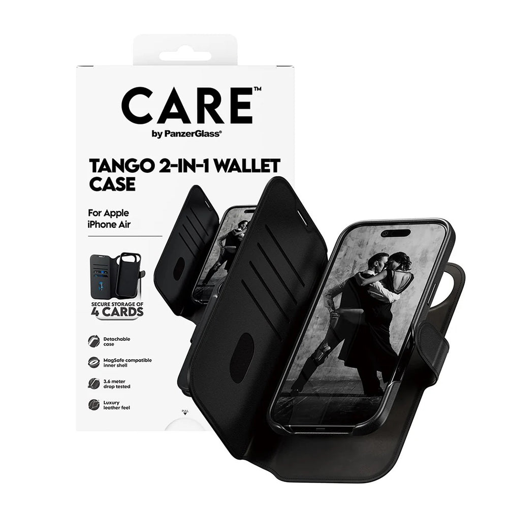 Capa MagSafe para Apple iPhone 17 Air, PanzerGlass, Care Feature Tango Two-in-One, Preta