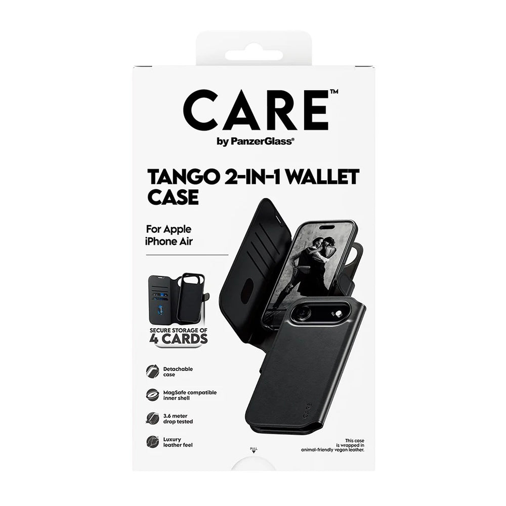 Capa MagSafe para Apple iPhone 17 Air, PanzerGlass, Care Feature Tango Two-in-One, Preta