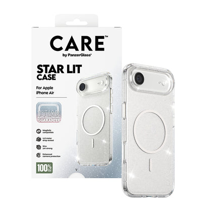 Capa MagSafe para Apple iPhone 17 Air, PanzerGlass, Care Urban Explorer Star Lit, Transparente Branca