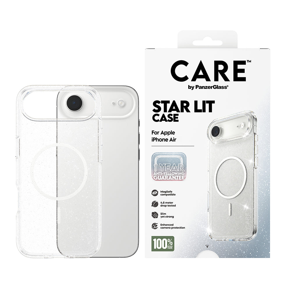 Capa MagSafe para Apple iPhone 17 Air, PanzerGlass, Care Urban Explorer Star Lit, Transparente Branca