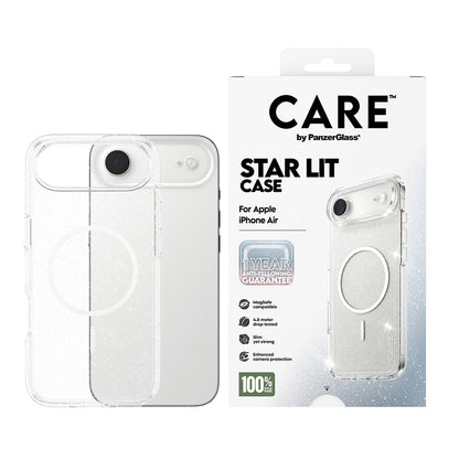 Capa MagSafe para Apple iPhone 17 Air, PanzerGlass, Care Urban Explorer Star Lit, Transparente Branca