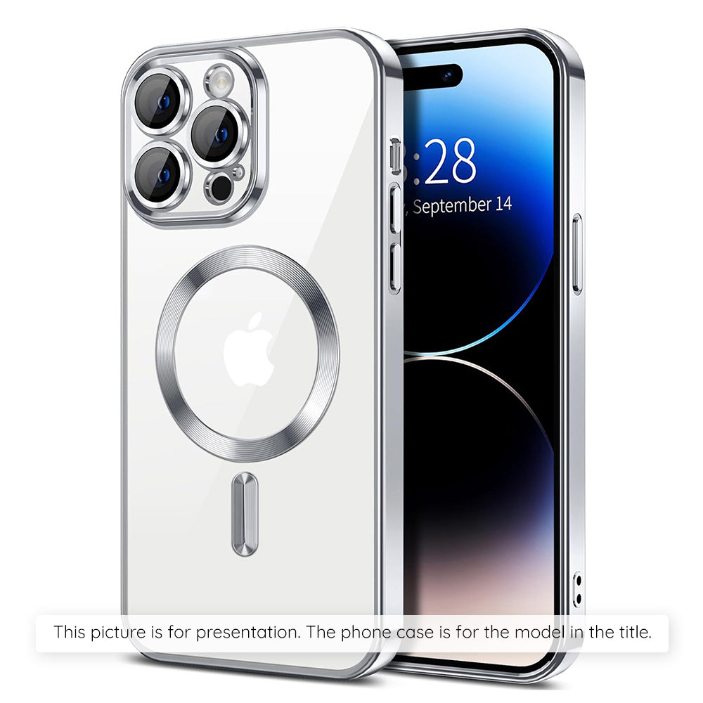Capa MagSafe para Apple iPhone 17 Air, Techsuit, Luxury Crystal, Prateada