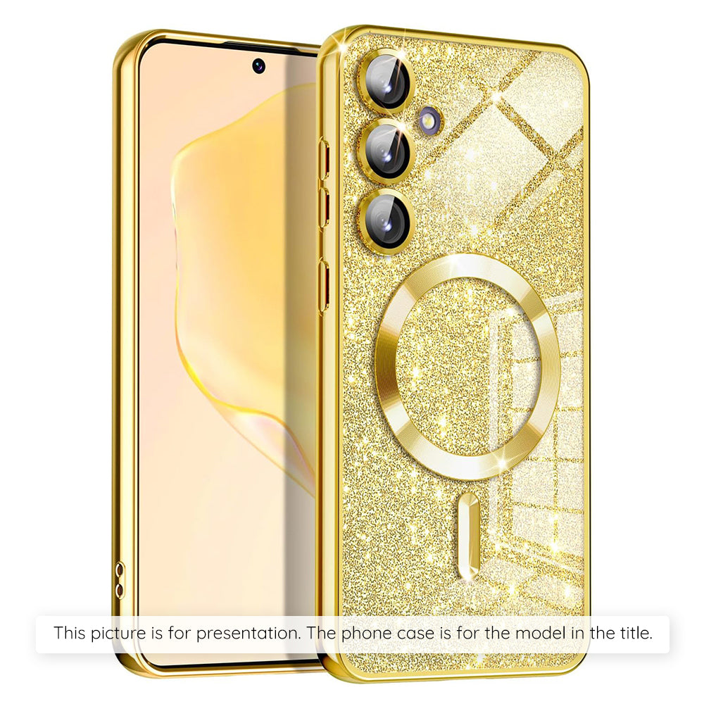 Capa MagSafe para Apple iPhone 17 Air, Techsuit, Luxury Glitter, Dourada