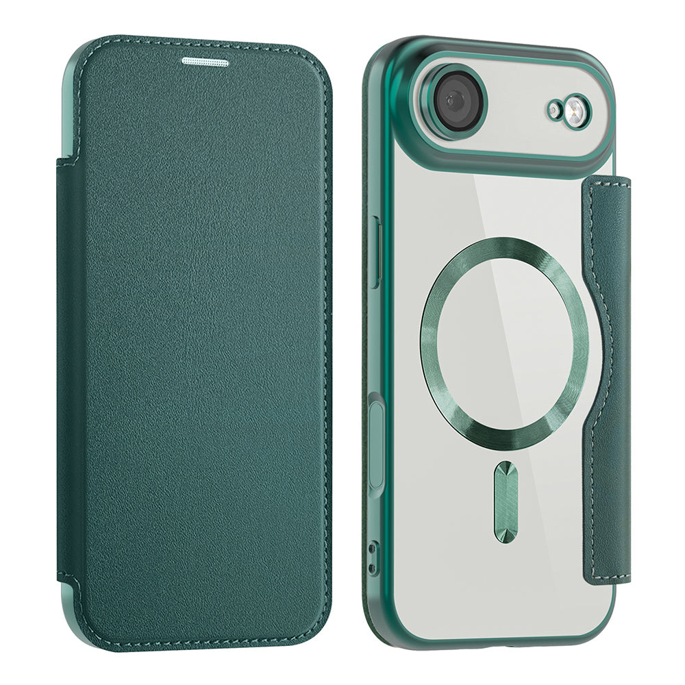 Capa MagSafe para Apple iPhone 17 Air, Techsuit, SmartMag Book, Verde