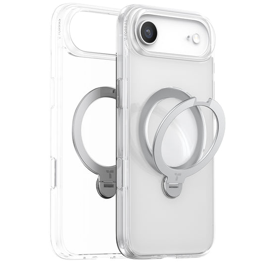 Capa MagSafe para Apple iPhone 17 Air, Torras, Ostand Spin, Transparente
