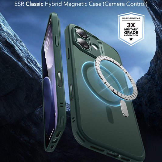 Capa MagSafe para Apple iPhone 17, ESR, Classic Hybrid, Verde Acetinado