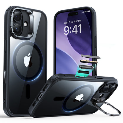Capa MagSafe para Apple iPhone 17, ESR, Classic Hybrid Kickstand, Preta Transparente