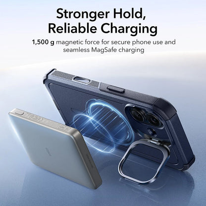 Capa MagSafe para Apple iPhone 17, ESR, Cyber Armor Kickstand, Azul