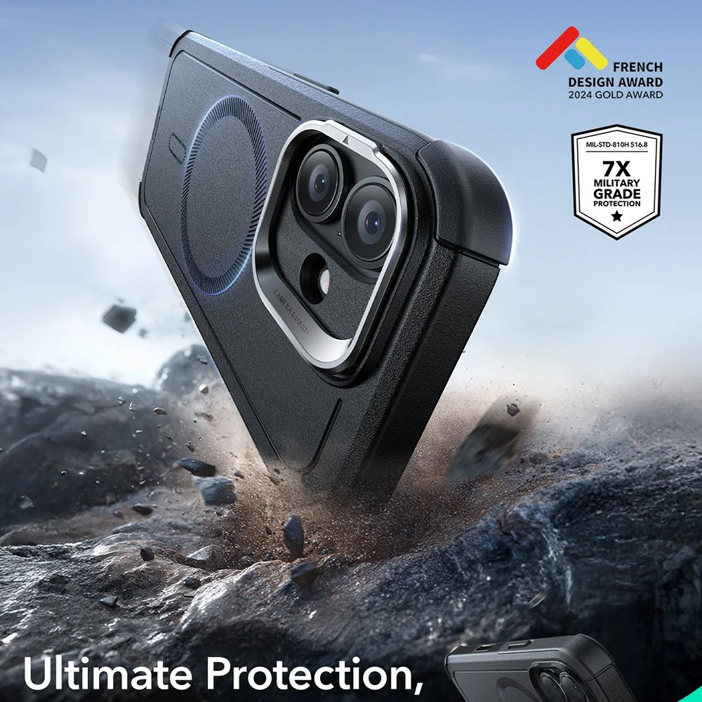 Capa MagSafe para Apple iPhone 17, ESR, Cyber Armor Kickstand, Preta
