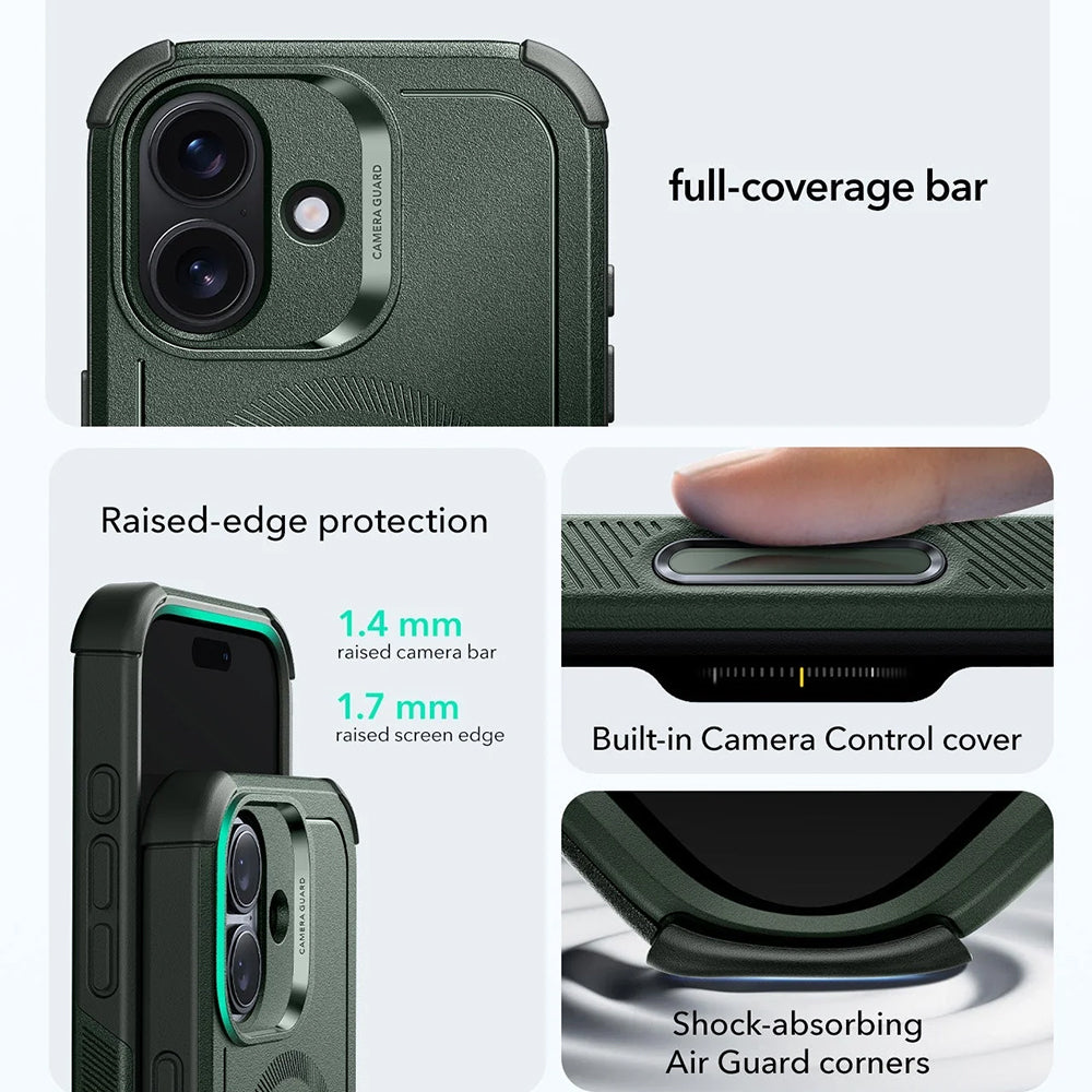 Capa MagSafe para Apple iPhone 17, ESR, Cyber, Verde
