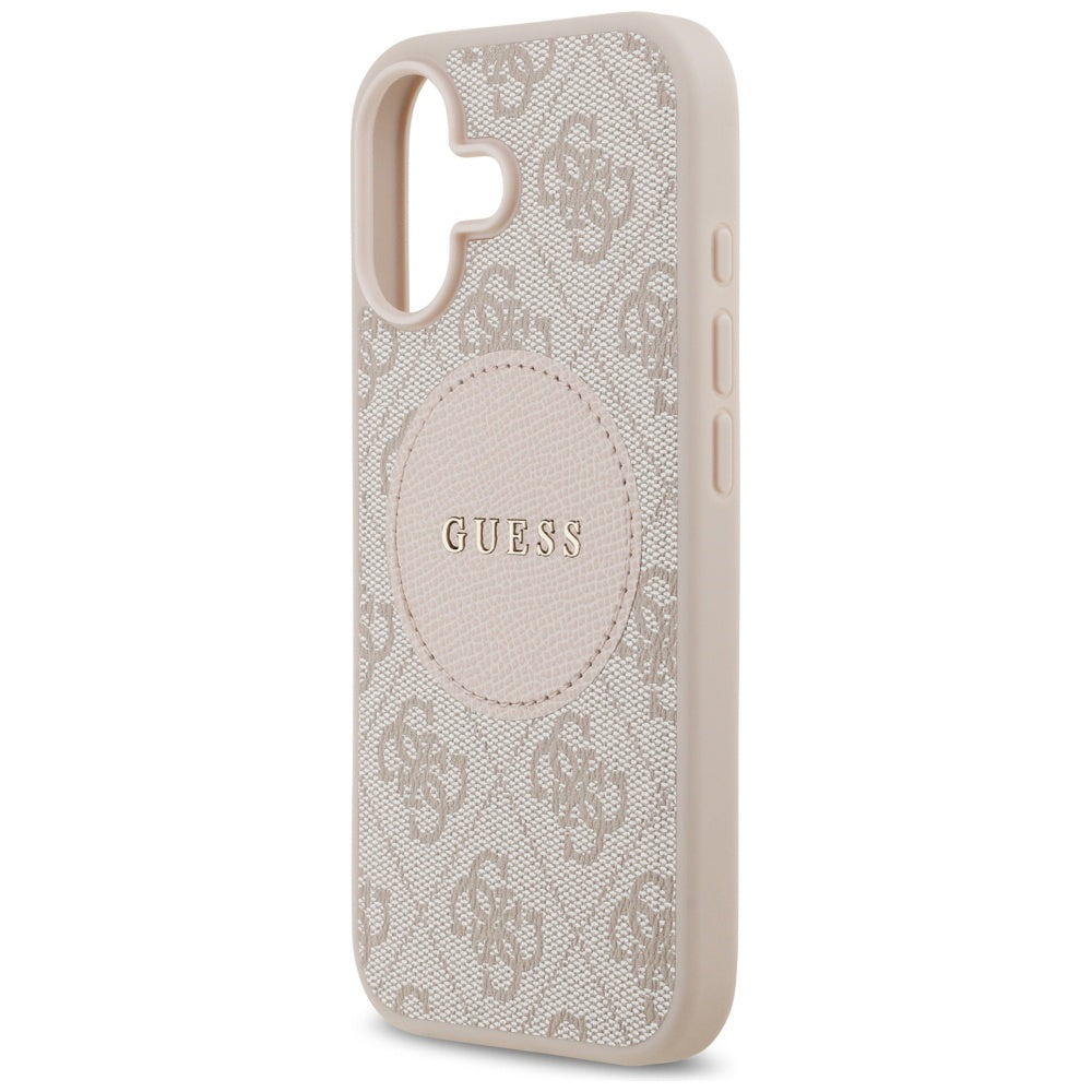 Capa MagSafe para Apple iPhone 17, Guess, 4G Circle Classic Logo, Rosa