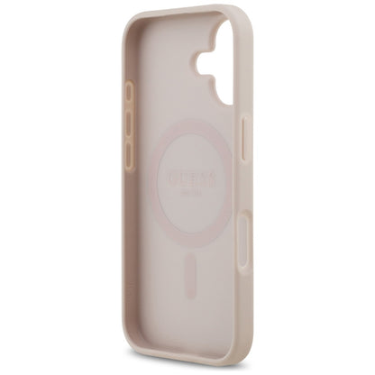 Capa MagSafe para Apple iPhone 17, Guess, 4G Circle Classic Logo, Rosa