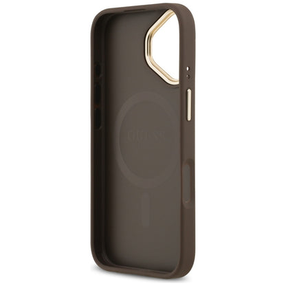 Capa MagSafe para Apple iPhone 17, Guess, 4G Classic, Castanho
