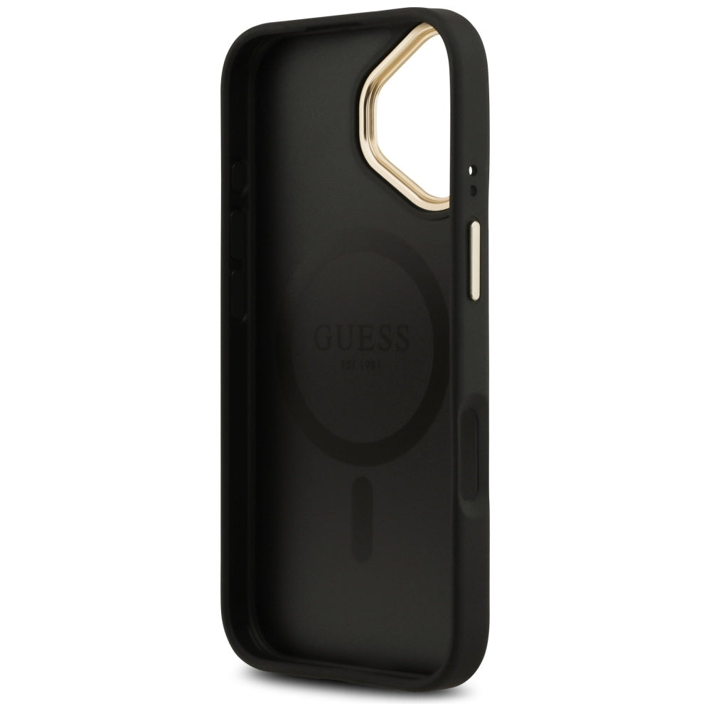 Capa MagSafe para Apple iPhone 17, Guess, 4G Classic, Preta