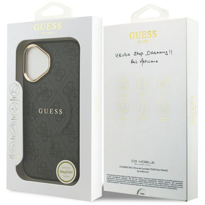 Capa MagSafe para Apple iPhone 17, Guess, 4G Classic, Preta