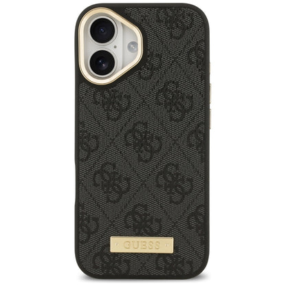 Capa MagSafe para Apple iPhone 17, Guess, Placa de Logo 4G, Preta