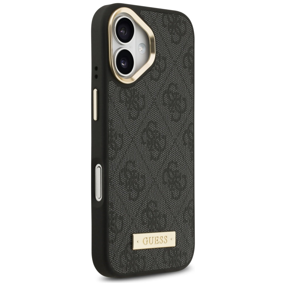 Capa MagSafe para Apple iPhone 17, Guess, Placa de Logo 4G, Preta