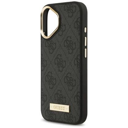 Capa MagSafe para Apple iPhone 17, Guess, Placa de Logo 4G, Preta