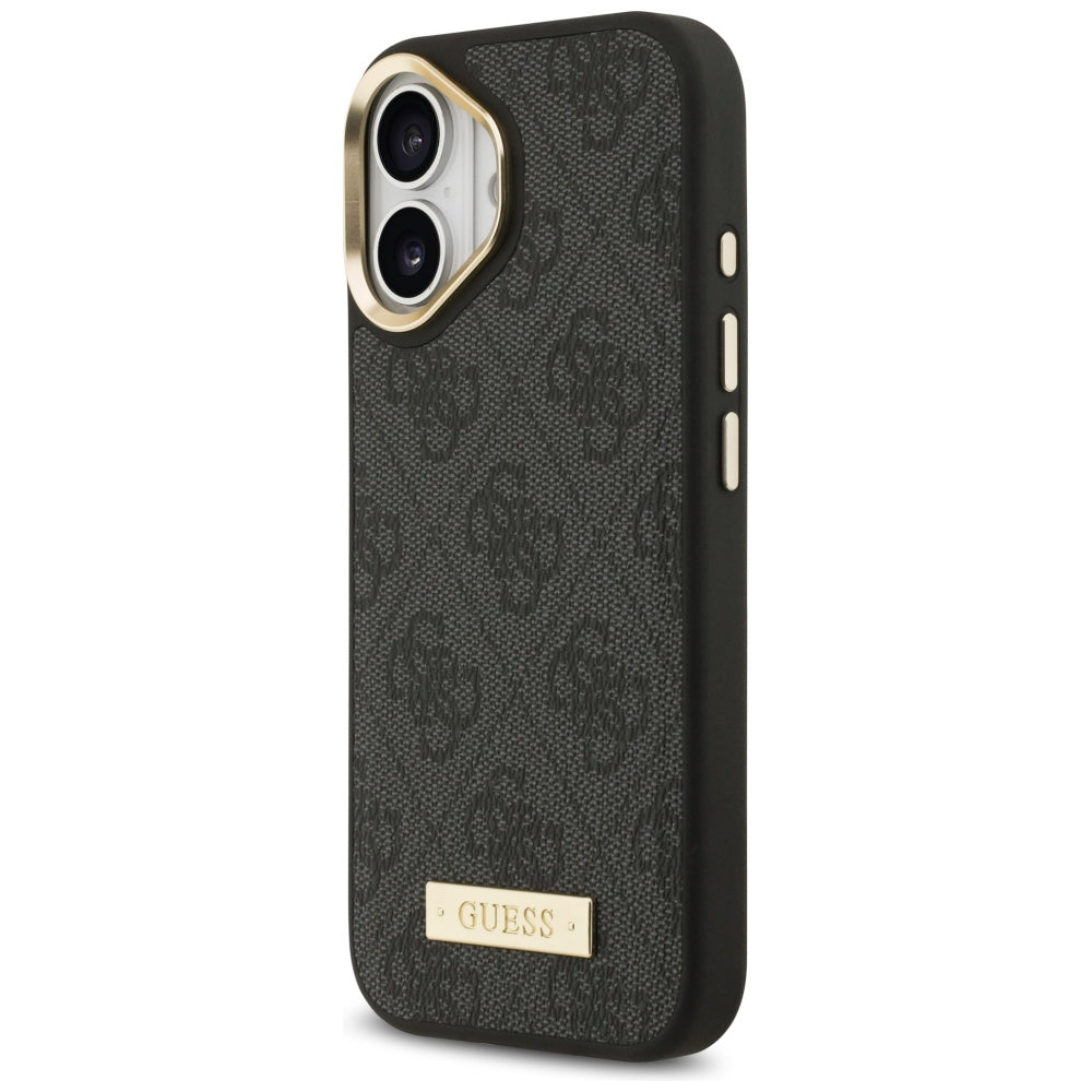 Capa MagSafe para Apple iPhone 17, Guess, Placa de Logo 4G, Preta