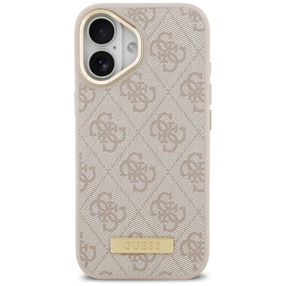 Capa MagSafe para Apple iPhone 17, Guess, 4G Logo Plate, Rosa