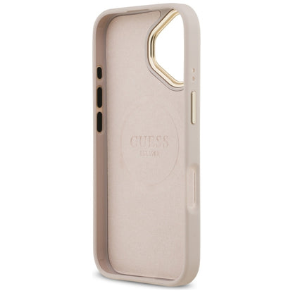 Capa MagSafe para Apple iPhone 17, Guess, 4G Logo Plate, Rosa