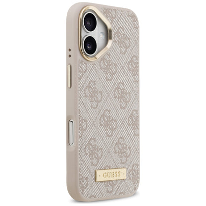 Capa MagSafe para Apple iPhone 17, Guess, 4G Logo Plate, Rosa