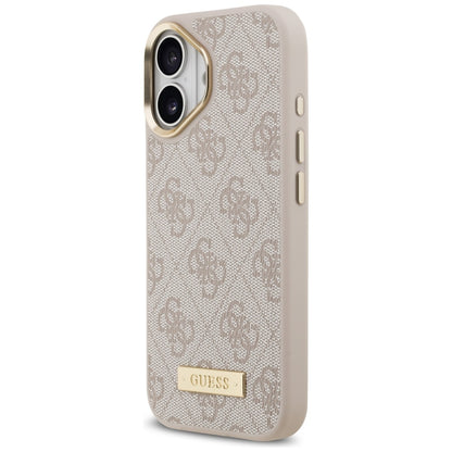 Capa MagSafe para Apple iPhone 17, Guess, 4G Logo Plate, Rosa
