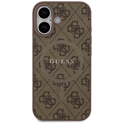 Capa MagSafe para Apple iPhone 17, Guess, 4G Ring Classic Logo, Castanho