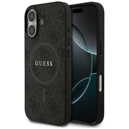 Capa MagSafe para Apple iPhone 17, Guess, 4G Ring Classic Logo, Preta