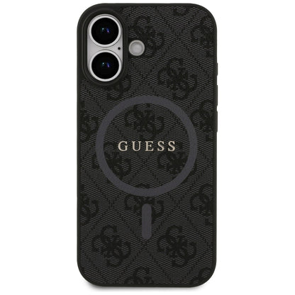 Capa MagSafe para Apple iPhone 17, Guess, 4G Ring Classic Logo, Preta