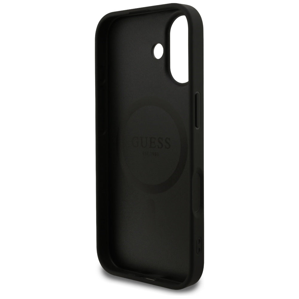Capa MagSafe para Apple iPhone 17, Guess, 4G Ring Classic Logo, Preta