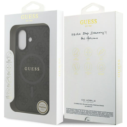 Capa MagSafe para Apple iPhone 17, Guess, 4G Ring Classic Logo, Preta
