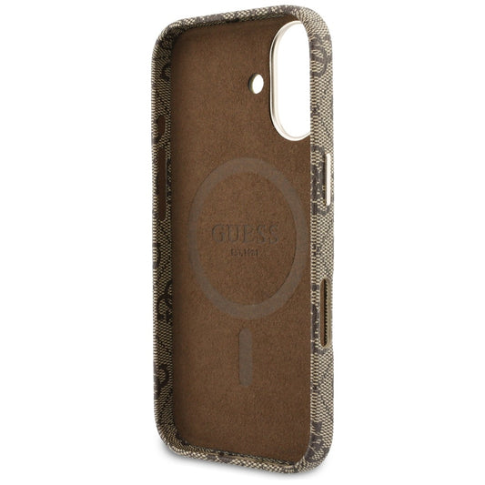 MagSafe Case for Apple iPhone 17, Guess, 4G Script Logo, Brown