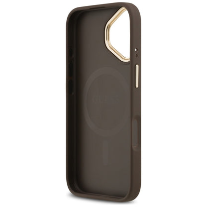 MagSafe Case for Apple iPhone 17, Guess, 4G Strass Logo, Brown