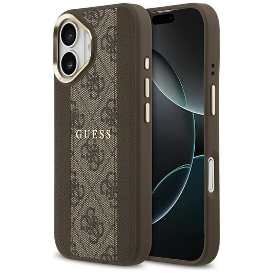 Capa MagSafe para Apple iPhone 17, Guess, 4G Stripe, Castanho