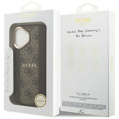 Capa MagSafe para Apple iPhone 17, Guess, 4G Stripe, Castanho