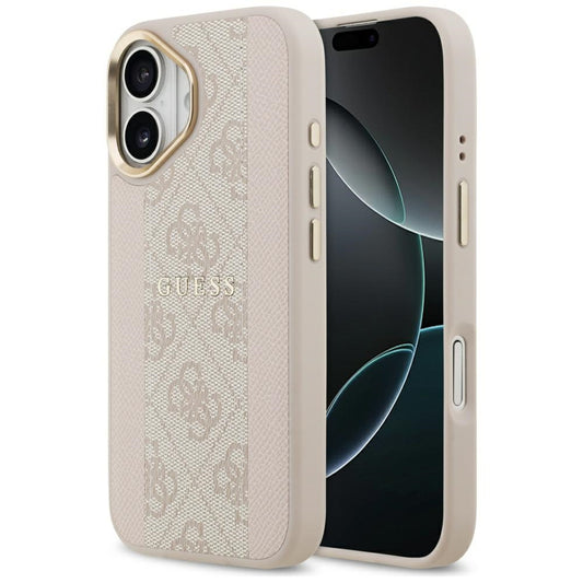 Capa MagSafe para Apple iPhone 17, Guess, 4G Stripe, Rosa