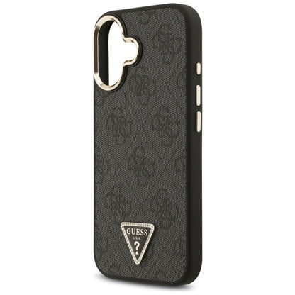 Capa MagSafe para Apple iPhone 17, Guess, Logo Diamante Triângulo 4G, Preta
