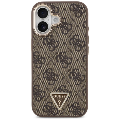 Capa MagSafe para Apple iPhone 17, Guess, Logo Triângulo 4G, Dourado Marrom