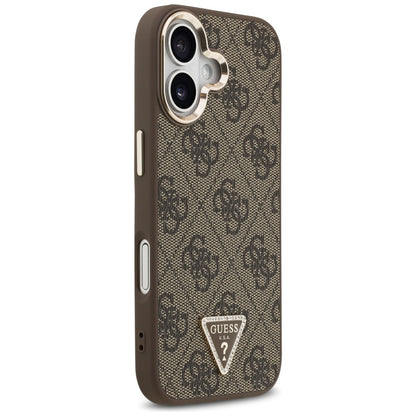 Capa MagSafe para Apple iPhone 17, Guess, Logo Triângulo 4G, Dourado Marrom