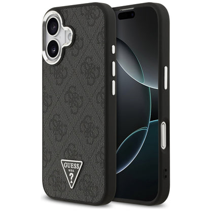 Capa MagSafe para Apple iPhone 17, Guess, Logo Triângulo 4G, Preta Prateada