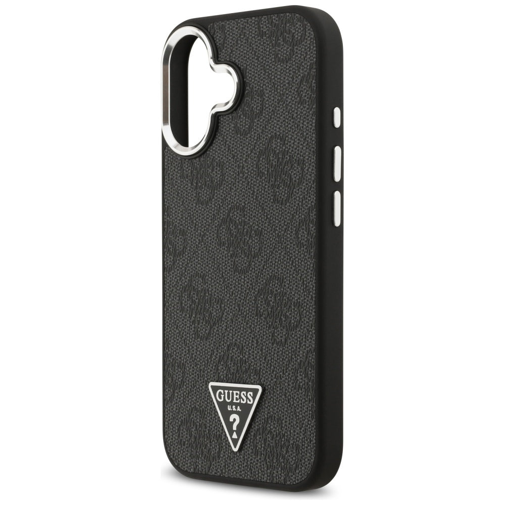 Capa MagSafe para Apple iPhone 17, Guess, Logo Triângulo 4G, Preta Prateada