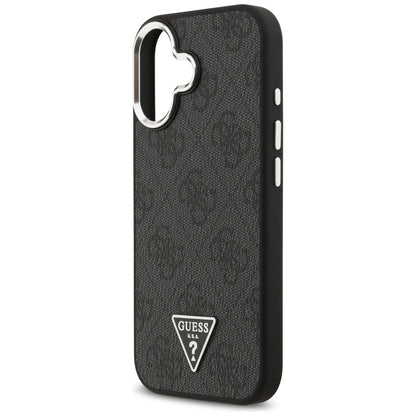 Capa MagSafe para Apple iPhone 17, Guess, Logo Triângulo 4G, Preta Prateada